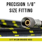 6  Braided Airbrush Hose 1 8  Fitting Ends Coupling Fits Iwata Master Compressor