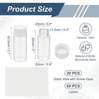 10ml Clear Glass Vials  20pcs Sample Vials Reagent Media Bottle