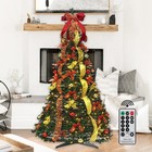 Pull Up Christmas Tree Pre Lit W  200 Led Lights 6ft Pop Up Christmas Tree Usa