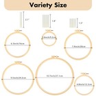 Caydo 6 Pieces Embroidery Hoops With 16 Pieces Needles  3 Inch To 10 Inch