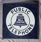 Antique Vintage Two Sided Bell System Porcelain Sign9