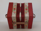 Vintage Concertina Accordion German Democratic Republic In Original Box 20 Keys