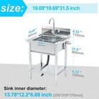 Kitchen Utility Sink Stainless Steel Commercial Restaurant Sinks Free Standing