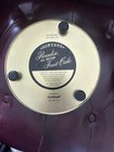 Vintage 8    Guildcraft Paradise Fruit Cake Tin Black Gold Metal Footed Hollywood
