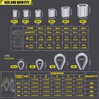 Twidec 240pcs 304 Stainless Steel Wire Rope Cable 240pcs Kit  Kit 