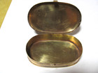 Vintage Empty Brass Snuff pill trinket Box  Nice   