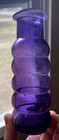 Nice Amethyst Colored Fancy Bulbous Sauce Bottle Hand Blown 1910 s Era Dug L  k