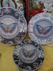 New 3pc L m s  Set Punch Studio Butterfly Stacking Glitter Decorative Gift Boxes
