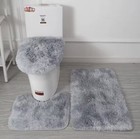 3pcs Bathroom Rug Set Toilet Lid Cover Bath Mat Anti Slip Soft Absorbent