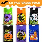 60 Pcs Halloween Drawstring Treat Bags  Goodie Candy Trick Or Treat Bags Bulk  6