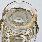 Vtg Perfume Bottles Art Deco Bohemian Stacked Glass Crystal Decanter Numbered