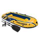 Intex Challenger 3 Boat 2 Person Raft   Oar Set Inflatable With Motor Mount Kit