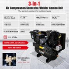30 Gal 14hp 180psi Gas Powered Air Compressor   6000w Generator   200a Welder