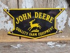 Vintage John Deere Porcelain Sign Old Farm Equipment Tractor Agricultural Barn