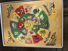 Simplex Vintage Wooden Kids Calendar Puzzle Season Toy Made In Holland Complete