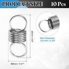 Extension Spring  10pcs Wire Diameter 0 03   Od 0 31   Free Length 0 8  304 Stai