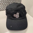 Disney Parks Hat Cap Authentic 5 Panel Black Strapback Mickey Mouse Sequin Adult