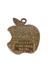 Apple Computers Inc  Vtg Rainbow Apple Key Chain Charm