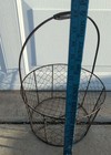 Vtg Wire Egg Gather Basket W  Handle Rusty Farmhouse Primitive Country Decor 18 
