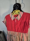 Girls Vintage Dress Kate Greenaway Frock Red And Black 18 Months  2t 