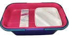 Vtg Eagle Craftstor Craft Sew Tote Organizer W tray Teal Pink Purple Retro Usa