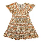 Bila Women s Soft Short Swingy Crepe Tiered Floral Paisley Dress  M2628f
