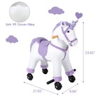 Ride On Horse Rocking Walking Pony Polyester Plush Toy For Kids Unisex Purple
