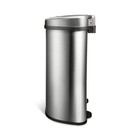 Dual Stainless Steel 18-gallon Trash Can Recycle Bin With Motion Sensor Lid