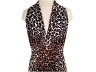 Vintage 60s Leopard Print Jumpsuit Plunge Neck Bell Bottom Wide Leg Palazzo S m