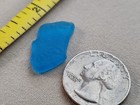 Genuine Beach Sea Glass Surf Tumbled Turquoise Aqua Blue Near Flawless Rare T01