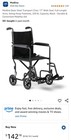 Medline Steel Transport Wheelchair     Lightweight Folding Medical Chair  17  Wide