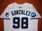 Miami Marlins Chi Chi Gonzalez 2025 Game Used Worn Home Nike Jersey W mlb Holo