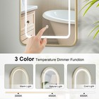 Recessed Medicine Cabinet With 3-color Lighted Mirrored Cabinet Wall Mounted