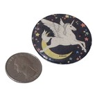 Vintage 1983 Unicorn Pegasus Moon Stars Novelty Collectible Pin Button