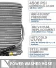 125ft 3 8  Pressure Washer Hose 4500psi 2-braid Hot Water Hose Swivel Qc Adapter