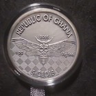 2025 Republic Of Ghana 5 Cedis Pirate Memento Mori  999 Silver Coin 1 Oz Fine