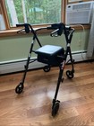 Medline Guardian Steel Rollator Walker  Black  Open Box  Never Used