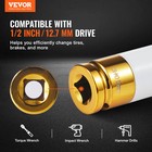Vevor Lug Nut Impact Socket Set 1 2 In Drive Metric 6-point Deep Socket 7pcs