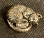 Sleeping Cat Handcrafted 1 1 4  Brass Figurine