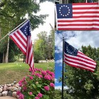 Betsy Ross Flag 5x8 Ft Embroidered 13 Star American Flags For Outside  Heavy    
