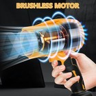 Cordless Leaf Blower Handheld Turbo Fan W  2x Batteries  Charger  Nozzle Kit