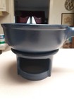 Vintage Blue Emile Henry France Fondue Pot With Base