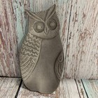 Vintage Pewter Owl Dish 7  X 3   textured Owl Shaped