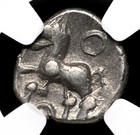 Celtic Gaul  Aedui  1st Century Bc  Silver Quinarius  Horse  Ngc Vf