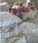 New Rachel Ashwell Shabby Chic Couture Rosabelle Blue Pair Of 30    Euro Shams