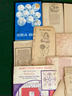 Rare Lot Of 26 Antique   Vintage Transfer Sewing Needlework Mail Order Patterns
