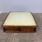 Antique 1800s Articulated Dental Wall Table Cabinet Drawers  Apothecary W  Glass