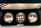 1994 Us Veterans Commemorative Silver Dollars Proof 3 Coin Set W  Box   Coa