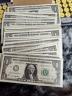 Rollover Notes Lot Of 33 Sets Fancy Serial Number  1 Dollar Bill