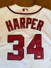 Bryce Harper Signed Autographed Authentic Majestic Jersey Jsa Loa Nationals